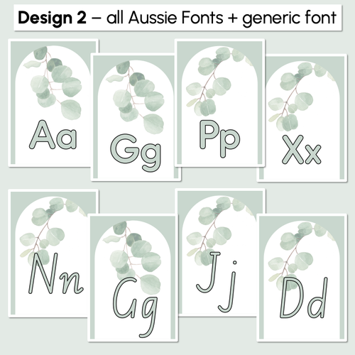 Resource preview 3 for Alphabet Posters - The Eucalyptus Edit - Eucalyptus Classroom Decor