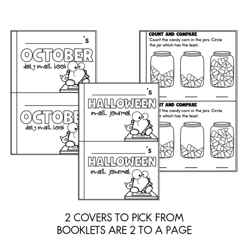 Resource preview 3 for Halloween Math Journals - 20 Prompts for Kindergarten - Year 1