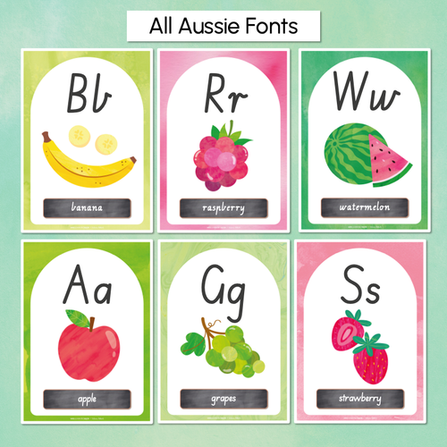 Resource preview 3 for Alphabet Posters - The Tutti Frutti Collection - Colourful Classroom Decor