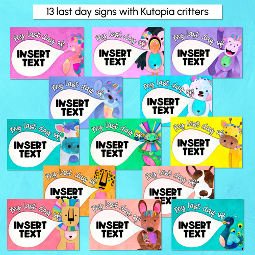 Resource preview 2 for Last Day Editable Signs - The Kutopia Collection