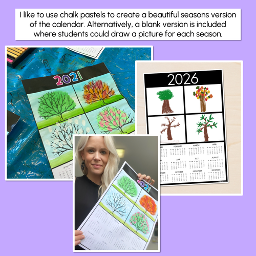 Resource preview 3 for 2026 Calendar Templates - End of Year Gifts for Parents & Students
