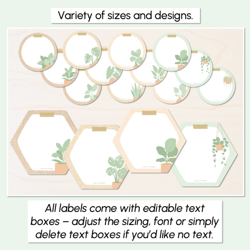 Resource preview 3 for Editable Labels - The Greenhouse Collection - Natural Classroom Decor