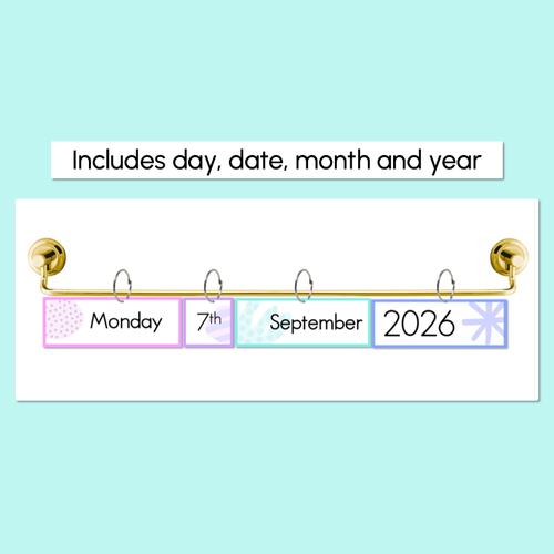 Resource preview 3 for Classroom Flip Calendar - The Wonderland Collection