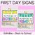 1 for First Day of School Signs - Editable Back to School Templates