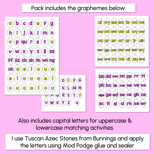 Resource preview 3 for DIY Alphabet Manipulatives - SOUND STONES FREEBIE