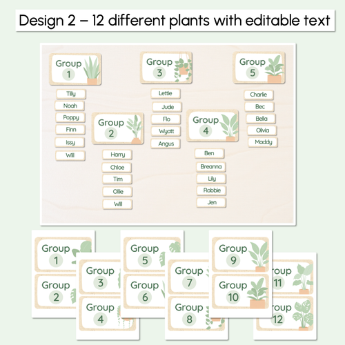 Resource preview 3 for Editable Group Posters - The Greenhouse Collection - Natural Classroom Decor