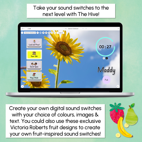 Resource preview 3 for Editable Classroom Noise Levels Poster - The Tutti Frutti Collection - Colourful Classroom Decor