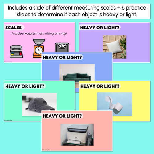 Resource preview 3 for Exploring Mass in Kilograms - Digital Slides