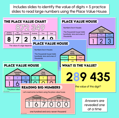 Resource preview 3 for Name & Represent 6-digit Numbers- Digital Slides