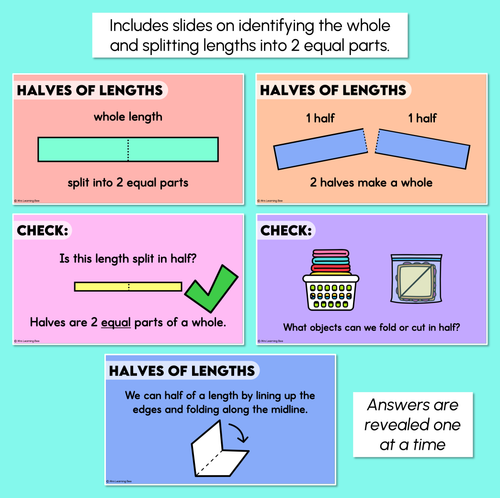Resource preview 3 for Halves of Length - Subdividing Lengths to Find Halves Digital Slides