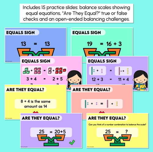 Resource preview 3 for Equals Sign - Balancing Equations Teaching Slides