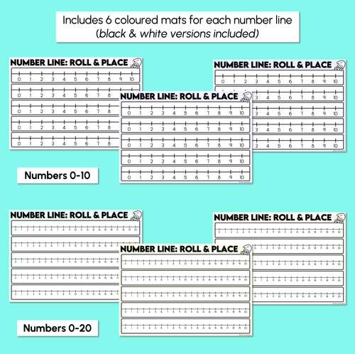 Resource preview 3 for Number Line Roll & Place - Representing Numbers on a Line