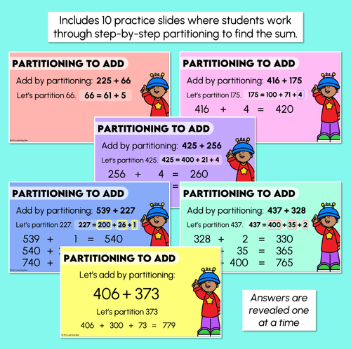 Resource preview 3 for Addition Partitioning - Non-standard Partition - Teaching Slides