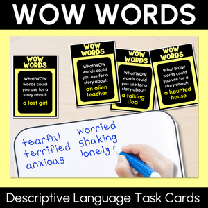 WOW WORDS Descriptive Language Task Cards - VCOP aligned