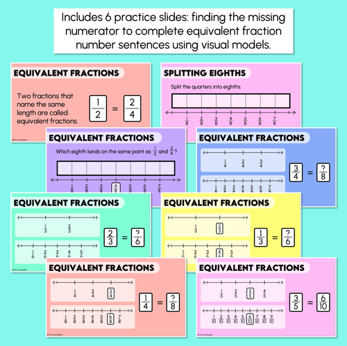 Resource preview 3 for Modelling Equivalent Fractions as Lengths - Teaching Slides