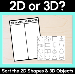 2D Shape or 3D Object? Cut & Paste Sort