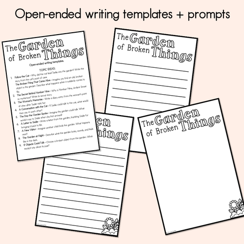 Resource preview 4 for The Garden of Broken Things Printable Pack - Book Week 2025
