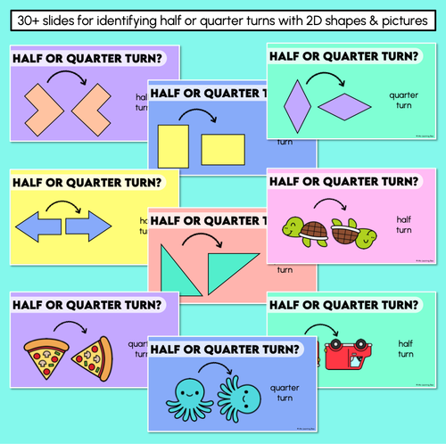 Resource preview 4 for Types of Turns - Half & Quarter Turns (Digital Slides)