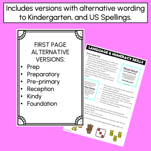 Resource preview 3 for Preparing your child for school - EDITABLE Parent Handout