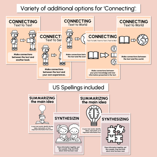 Resource preview 4 for Neutral Reading Comprehension Strategies Posters- Neutral Classroom Decor
