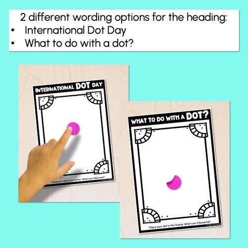 Resource preview 4 for International Dot Day Art Templates - What to do with a dot?