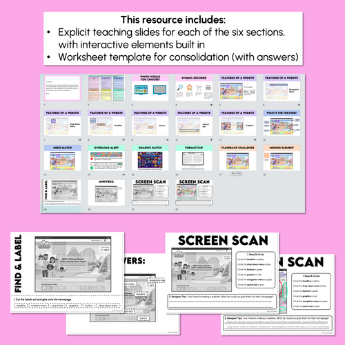 Resource preview 4 for Navigation & Features of Online Texts - Explicit Instruction Teaching Script - Year 4 Digital Texts