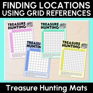 Finding Locations Using Grid References - Treasure Hunting Mats