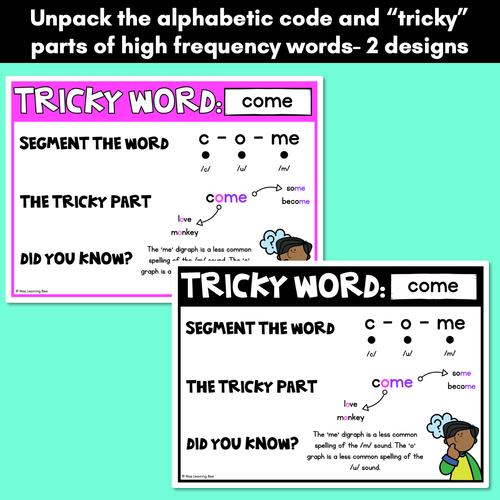 Resource preview 2 for High Frequency Heart Word Posters SET 3- WORDS WITH TRICKY SPELLINGS