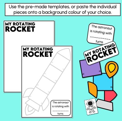 Resource preview 4 for Rotating Rocket - Types of Turns Math Craft