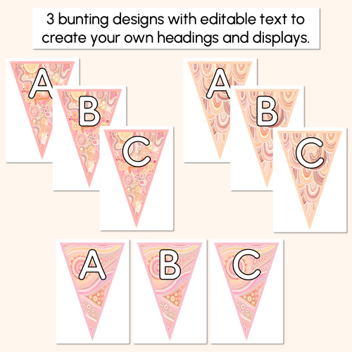 Resource preview 2 for EDITABLE TRIANGLE BUNTING - The Jagun Collection