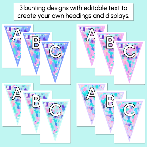 Resource preview 2 for EDITABLE TRIANGLE BUNTING - The Wonderland Collection