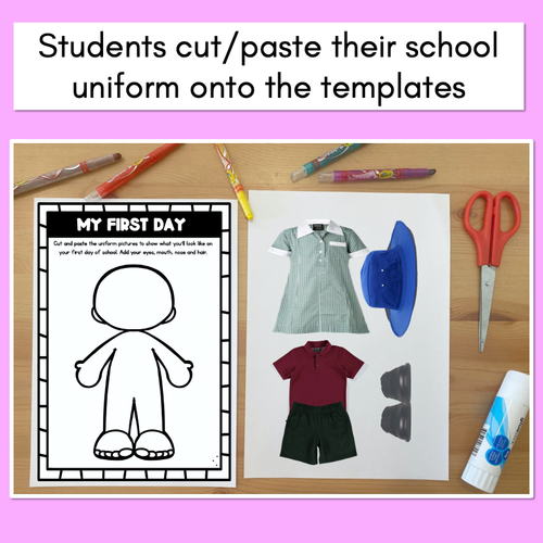 Resource preview 2 for My First Day School Uniform Template - Transition to School or Back to School Activity