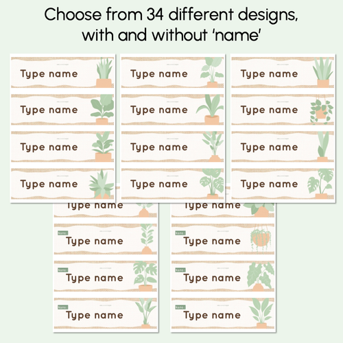 Resource preview 2 for Student Nametags - The Greenhouse Collection - Natural Classroom Decor