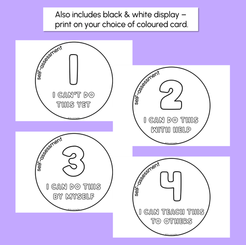 Resource preview 3 for Self-Assessment Classroom Display