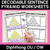 1 for Decodable Sentence Pyramid Worksheets - Diphthongs OU / OW