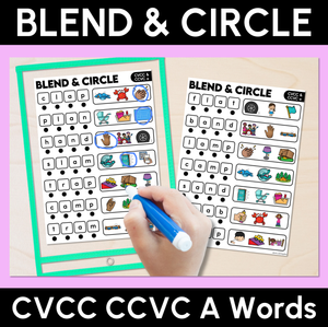 Blend & Circle - CVCC CCVC A Words Blending Mats