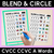 12 for Blend & Circle - CVC CVCC CCVC Words Blending Mats Bundle