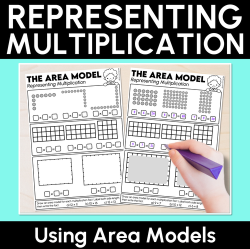Resource preview 1 for Representing Multiplication Using Area Models Worksheets