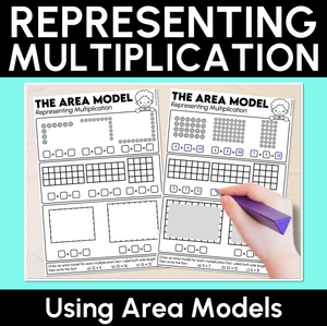 Representing Multiplication Using Area Models Worksheets