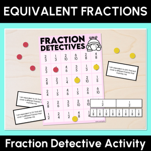Fraction Detectives - Equivalent Fractions Activity