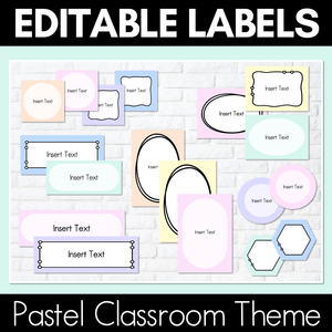 PASTEL DECOR Editable Labels