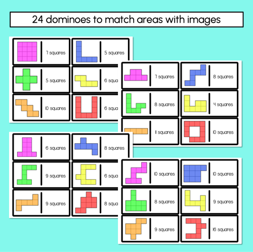 Resource preview 2 for Find the Area – Dominoes