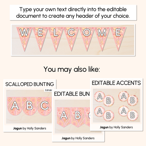 Resource preview 3 for EDITABLE TRIANGLE BUNTING - The Jagun Collection