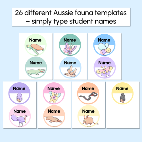 Resource preview 5 for Classroom Door or Window Display - Editable - Aussie Fauna - The Brentos Collection