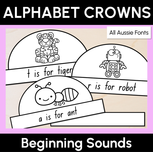 Alphabet Crowns – Beginning Sounds - Mrs Learning Bee