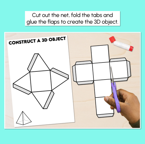 Resource preview 2 for Construct a 3D Object – Net Templates