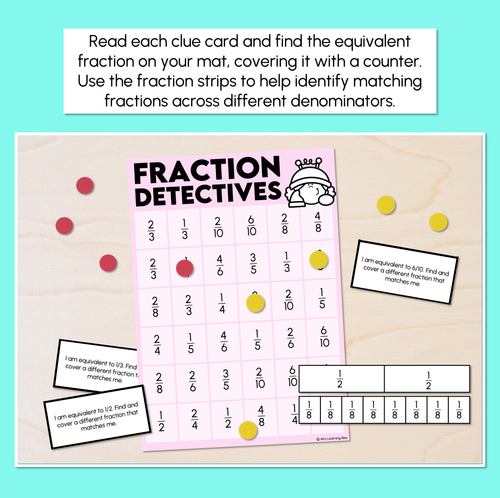 Resource preview 2 for Fraction Detectives - Equivalent Fractions Activity
