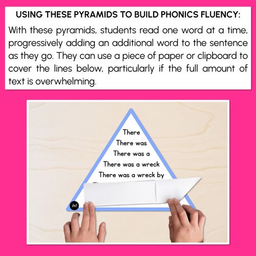 Resource preview 3 for CONSONANT PHONEME R WORDS - Decodable Sentence Pyramids - Phonics Fluency