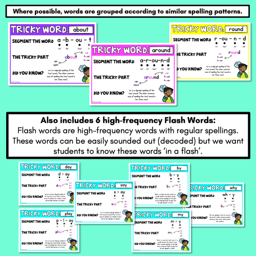 Resource preview 3 for High Frequency Heart Word Posters SET 3- WORDS WITH TRICKY SPELLINGS