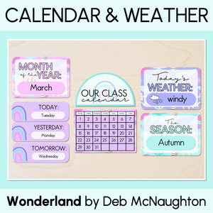 CALENDAR & WEATHER DISPLAY- The Wonderland Collection
